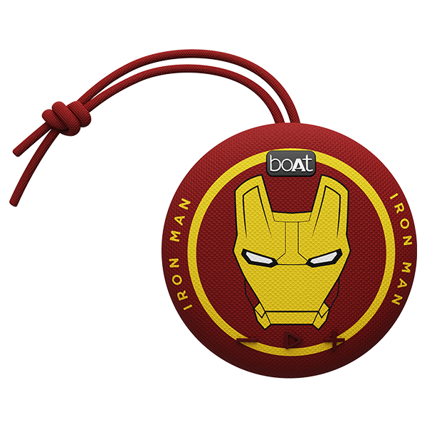 boAt Stone 190 Iron Man Marvel Edition | Portable Speaker with 52mm Full Range Driver, 4HRS Playback, 5W RMS Sound, IPX7 Water Resistance