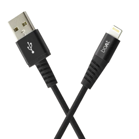 Para-Armour Lightning Cable MFI Certified 1.5M | Apple Certified Lightning Cable with 480mbps Data Transfer Speed, Metal Braided, Durable Connectors