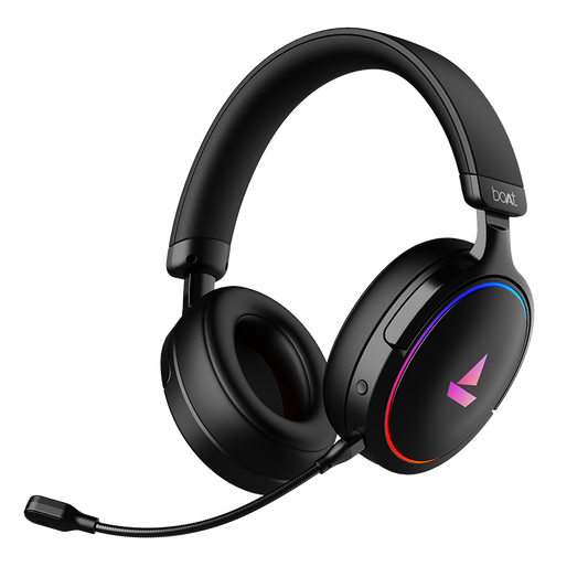 boAt Immortal 300 | Headphone with 50mm drivers, 3D driverless spatial audio & ENx™ technology, Dual EQ modes and RGB lights