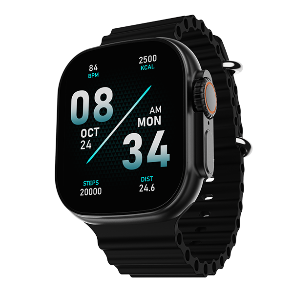 boAt Wave Glory | Smartwatch with 1.96"(4.97 cms) HD Display, BT Calling, 100+ Sports Modes, Premium Metal Body
