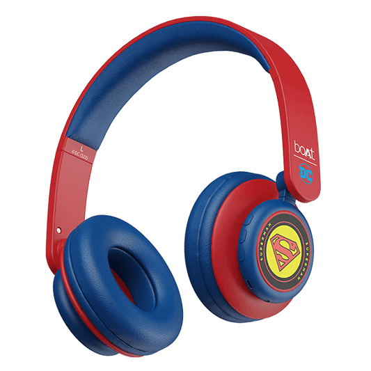 boAt Rockerz 450 Superman DC Edition | Wireless Bluetooth Headphone with 40mm Dynamic Drivers, Upto 15 Hours Playback, Adaptive Headband