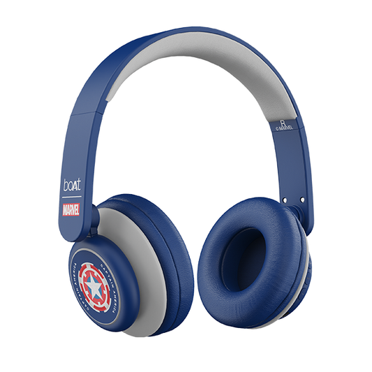 boAt Rockerz 450 Captain America Marvel Edition | Bluetooth Headphones with 40mm Audio Drivers, 15H Playback, Voice Assistant, Dual Connectivity