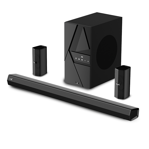 boAt Aavante Bar Azure | 500W RMS boAt Signature Sound、5.1 チャンネル サウンド、Bluetooth v5.3、EQ モードを備えたサウンドバー