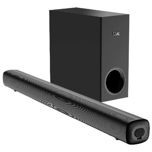 boAt Aavante Bar Mystiq | 100W RMS boAt Signature Sound, 2.1 Channel Soundbar with Wired Subwoofer, Entertainment EQ Modes, Bluetooth v5.3, USB, AUX, HDMI (ARC)