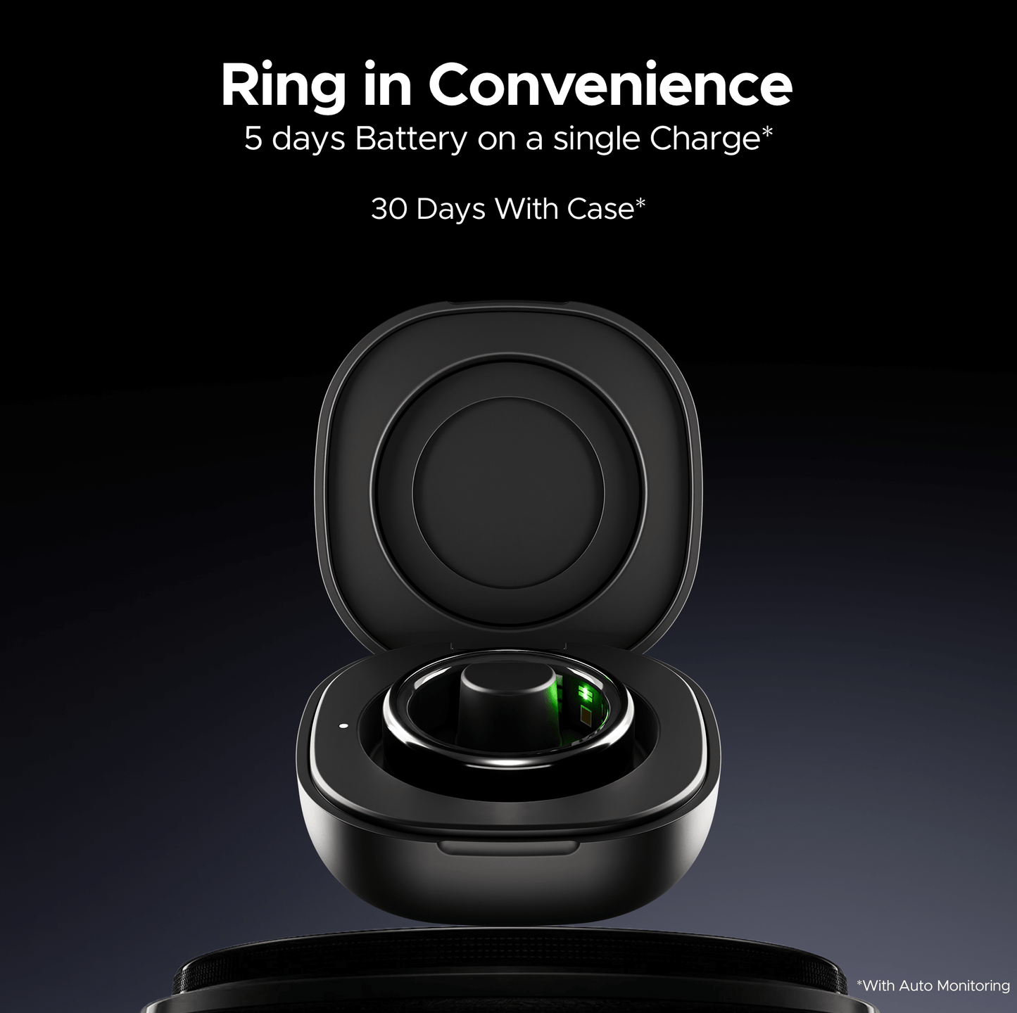 boAt Smart Ring Active |Smart Ring with Stainless Steel Design, 90% Lighter, Health Monitoring, Magnetic Charging Case HME