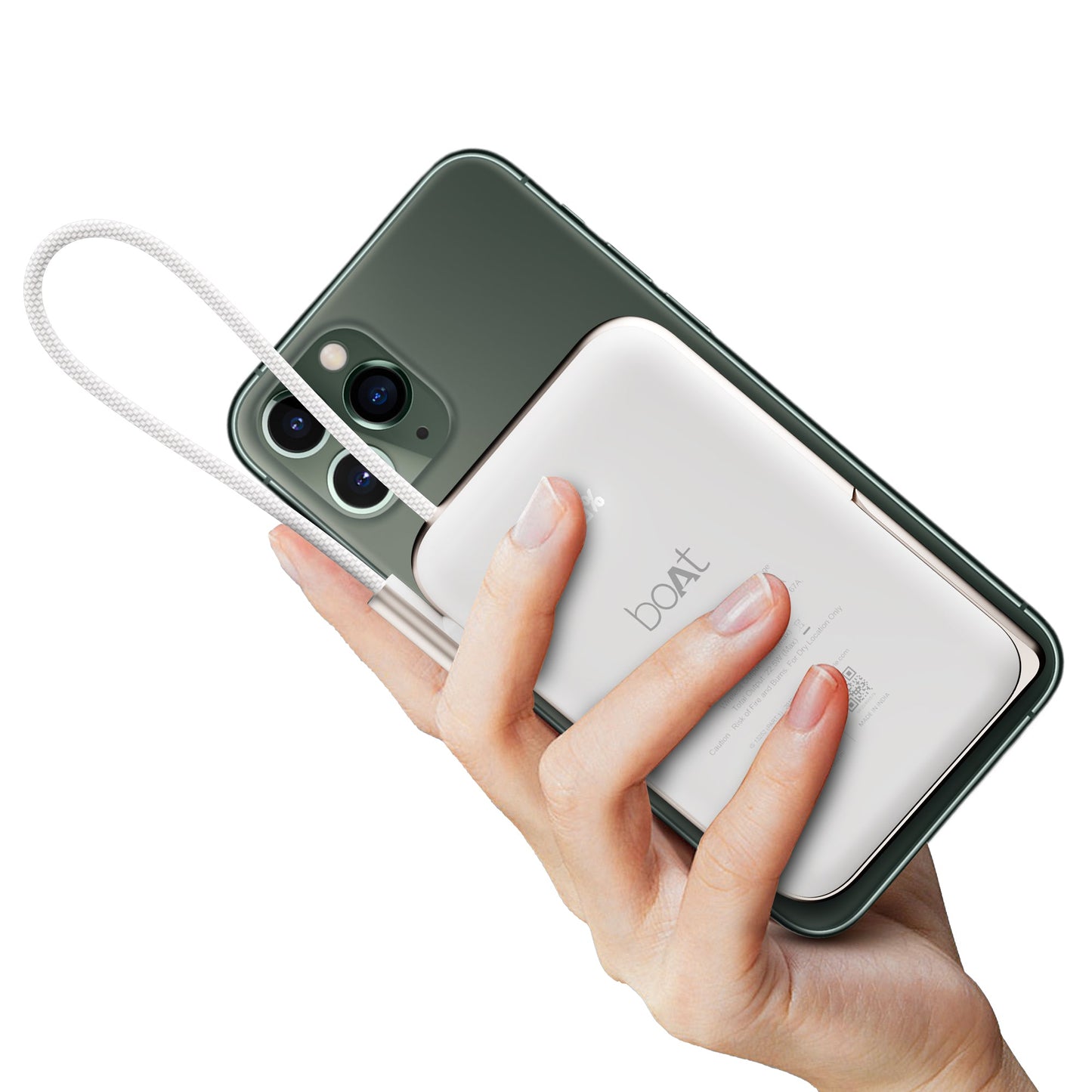 boAt EnergyShroom PB330 Magnacharge | 10000mAh magnetic wireless power bank with 15 W wireless charging, LED battery display, 12 Layer Smart IC Protection