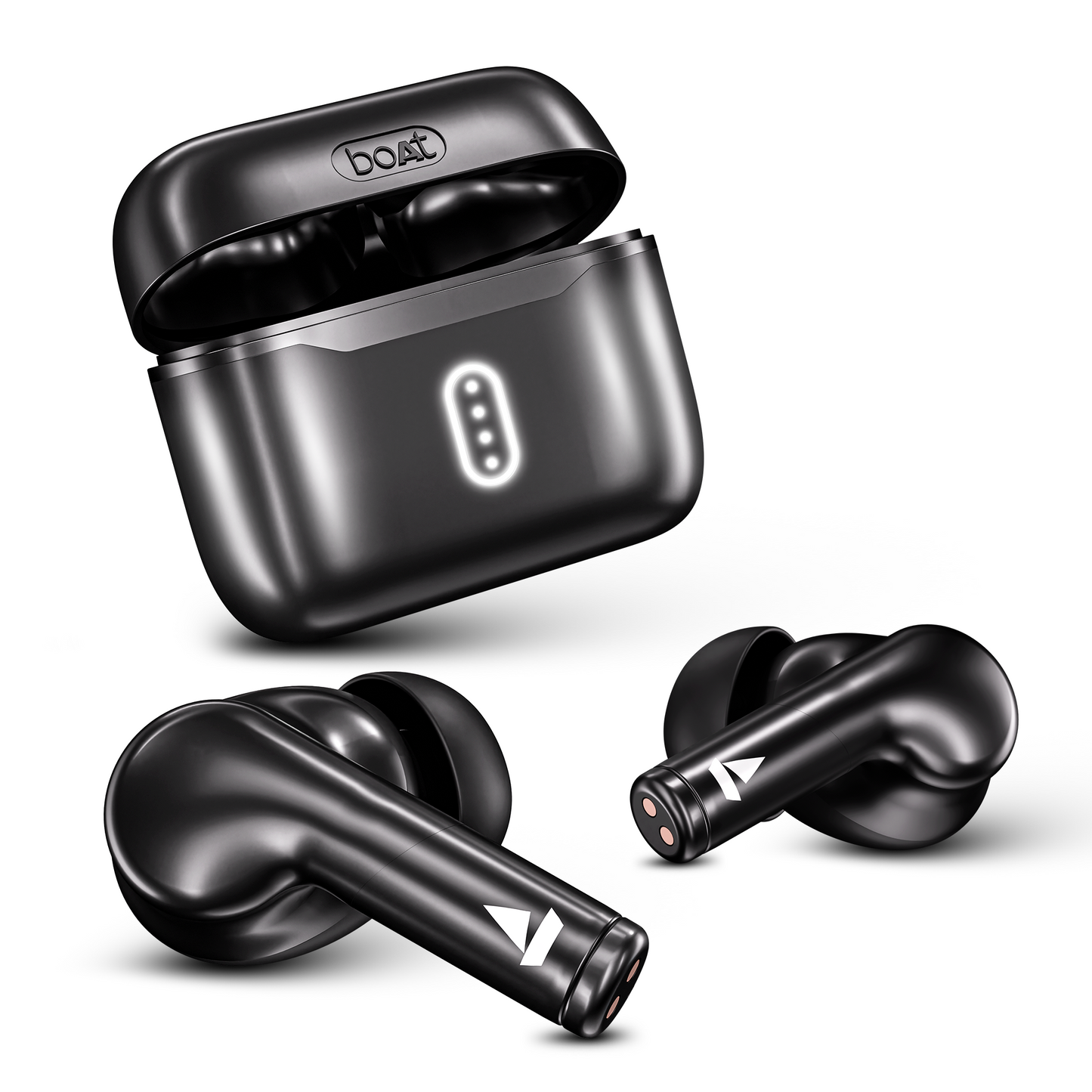 boAt Airdopes 141 Pro Buds | Wireless Earbuds with 60H Playback, ENx™ Technology, Sleek Metallic Finish, Bluetooth v5.3