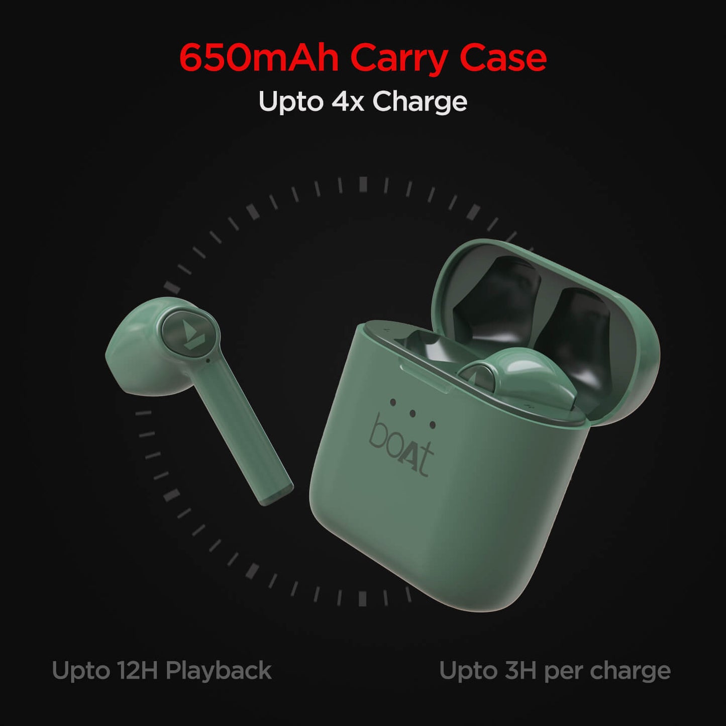 boAt Airdopes 131 | Wireless Earbuds with upto 60 Hours Playback, 13mm Drivers, IWP Technology, 650mAh Charging Case