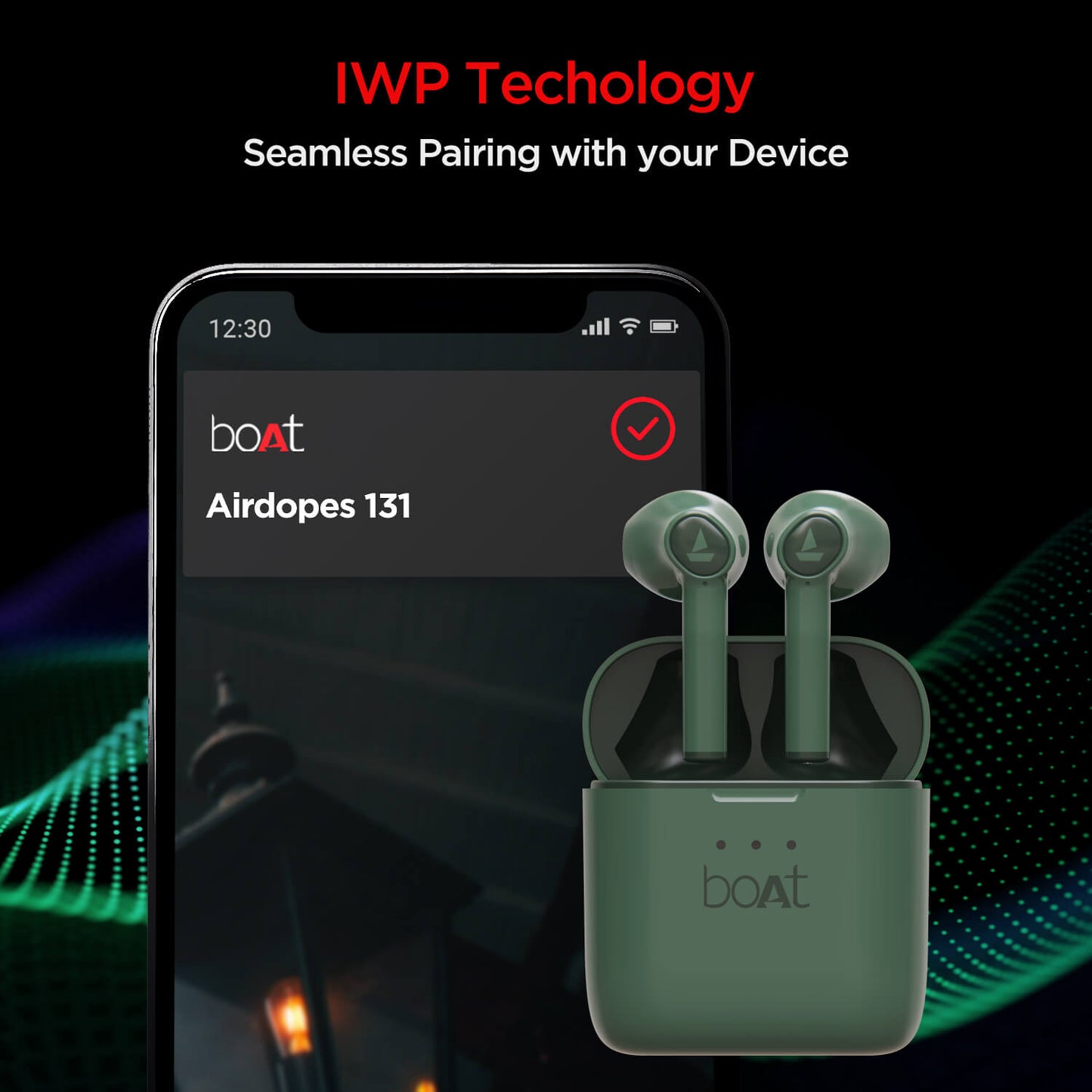 boAt Airdopes 138 | Wireless Earbuds with 13mm Drivers, Bluetooth V5.0+EDR, IWP Technology, 650mAh Pocket friendly Charging Case, 60 Hours nonstop music
