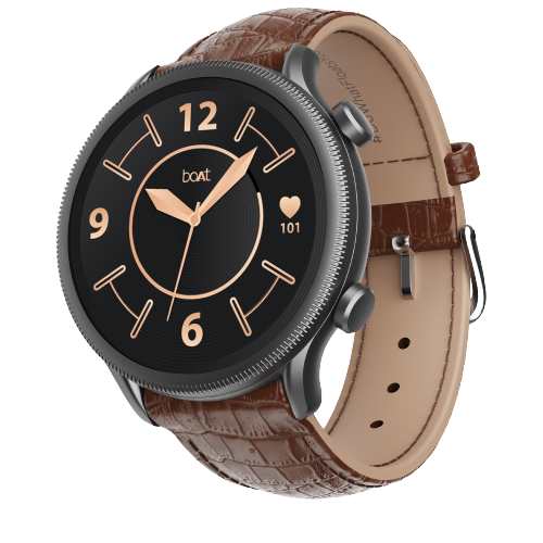 boAt Lunar Space Plus | Smartwatch with 1.39" (3.53cm) Round Display, BT Calling, IP68 Dust, Sweat, & Splash Resistance