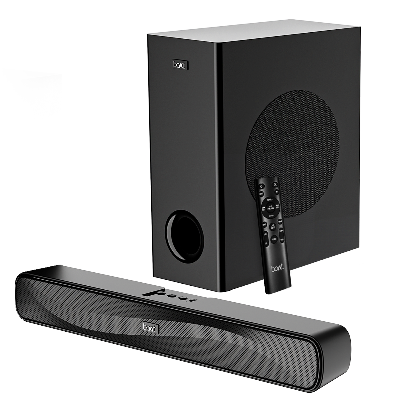 boAt Aavante Bar A1040 | 50W Bluetooth Soundbar, 2.1 Channel with Wired Subwoofer, Master Remote Control, Multi Connectivity
