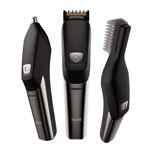 Misfit T200 3-in-1 Grooming Kit for Men | Titanium Blades, 120 min Runtime with 5 Length Settings, USB Charging, Cord/Cordless Usage