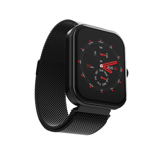 boAt Ultima Connect Max | Größte Smartwatch mit 2 Zoll (5,08 cm) HD-Display, Bluetooth-Anrufe, Vibrationen und DND-Modus, über 100 Sportmodi