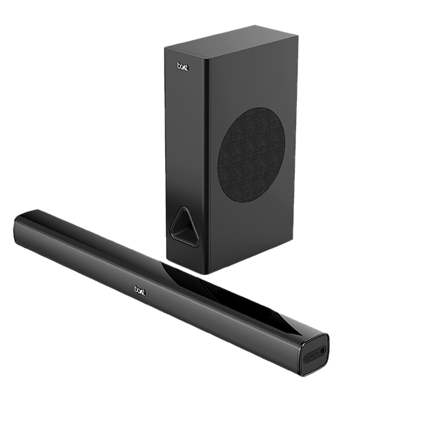 boAt Aavante Bar 1250 | 80W Soundbar with 2.1 Channel Surround Sound, 40W Subwoofer, Master Remote Control, BT, Aux