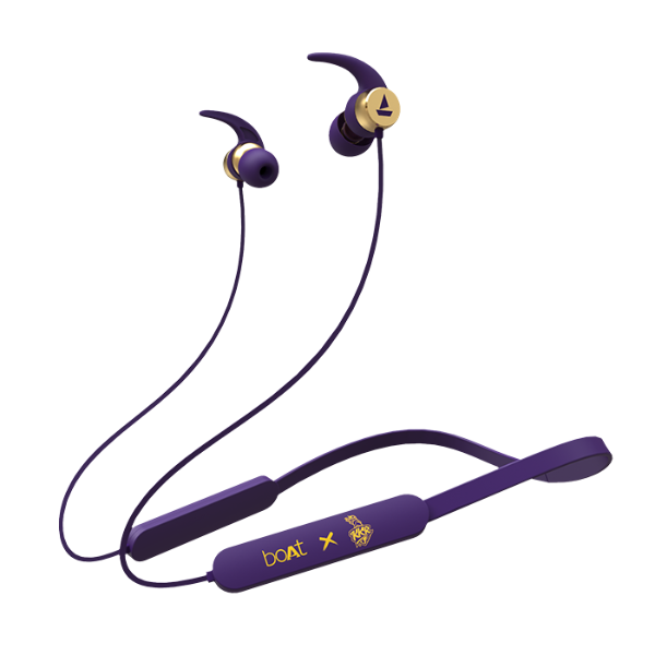 boAt Rockerz 255 KKR Edition | Equipped with 10mm Drivers, Limited Edition KKR Design, 6H Nonstop Playback, 110mAh Battery