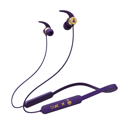 boAt Rockerz 255 KKR Edition | Equipped with 10mm Drivers, Limited Edition KKR Design, 6H Nonstop Playback, 110mAh Battery