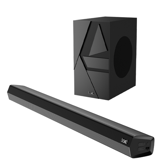 boAt Aavante Bar Thump | 200W RMS boAt Signature Sound, 2.1 Channel Soundbar with Wired Subwoofer, Entertainment EQ Modes, Bluetooth v5.3, USB, AUX, HDMI (ARC)