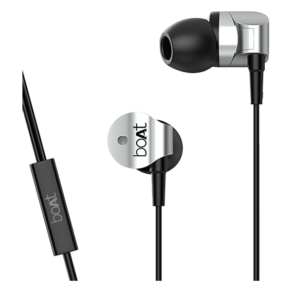 Bassheads 132 | Wired Earphones with 10mm Dynamic Driver, 3.5mm Jack, HD Sound, Microphone with Voice Assistant