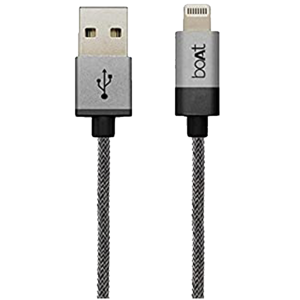 boAt Charger Lightning Cable 500 Apple Certified 2 Meter | Premium Fast Charging Cable for Apple devices