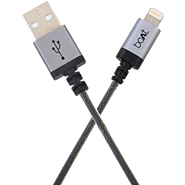 boAt Charger Lightning Cable 500 Apple Certified 2 Meter | Premium Fast Charging Cable for Apple devices