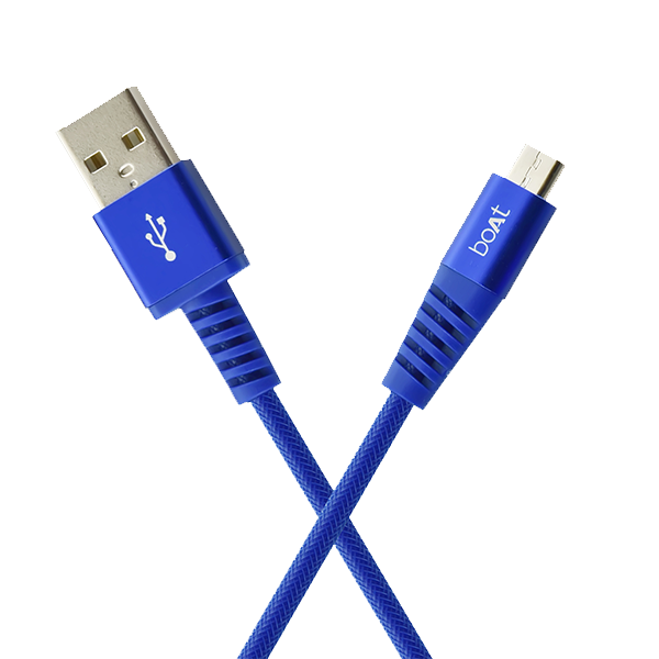 boAt Rugged V3 Micro USB 1.5 Meter | Premium USB Cable with 480Mbps Transfer Speed, Nylon Braiding, Durable Connectors