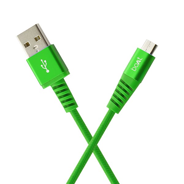 boAt Rugged V3 Micro USB Braided Charging Cable (2.4A) | Premium USB Cable with 480Mbps Transfer Speed, Nylon Braiding, Durable Connectors