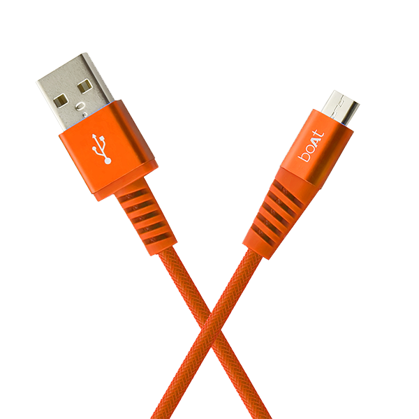 boAt Rugged V3 Micro USB 1.5 Meter | Premium USB Cable with 480Mbps Transfer Speed, Nylon Braiding, Durable Connectors