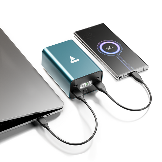 Energyshroom PB600 PowerPulse | Powerbank with 27000mAh Capacity, 160W Total Output, 12-Layer Smart IC Protection