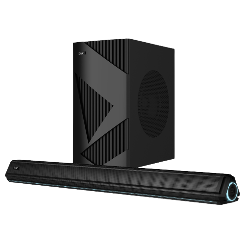 boAt Aavante Bar 1550 Pro | 160W RMS 2.1 Channel Soundbar, Wired Subwoofer, Multiple EQ Modes, LED Lights, AUX, USB, Optical
