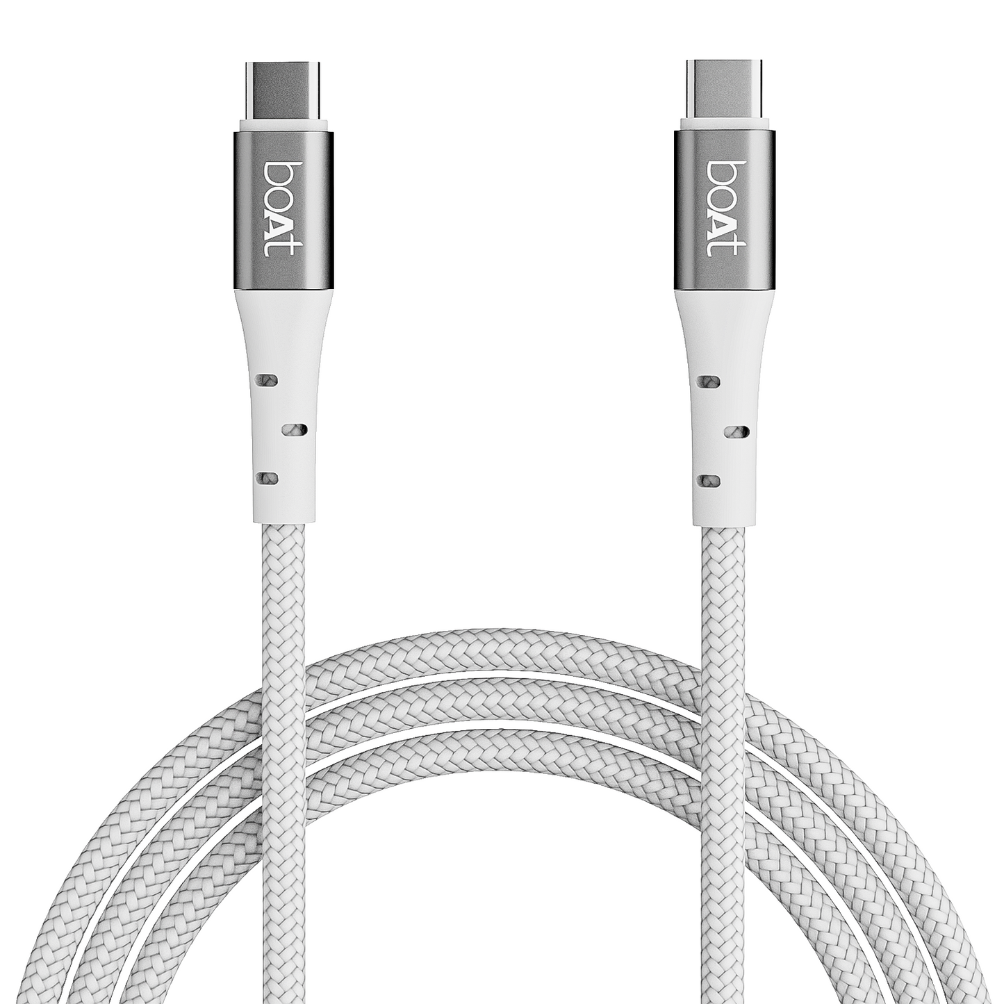 boAt C300 高速充電ケーブル | 480 Mbps データ転送、ケーブル長 1.5m、10,000 回以上の曲げ耐久性を備えた充電ケーブル