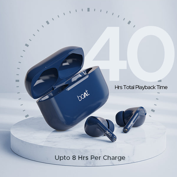 boAt Airdopes 161 | Wireless Earbuds with Massive Playback of upto 40 Hours, IPX5 Water & Sweat Resistance, IWP Technology, Type C Interface