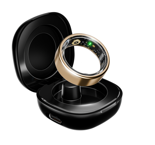 boAt  Smart Ring Active |Smart Ring with Stainless Steel Design, 90% Lighter, Health Monitoring, Magnetic Charging Case HME