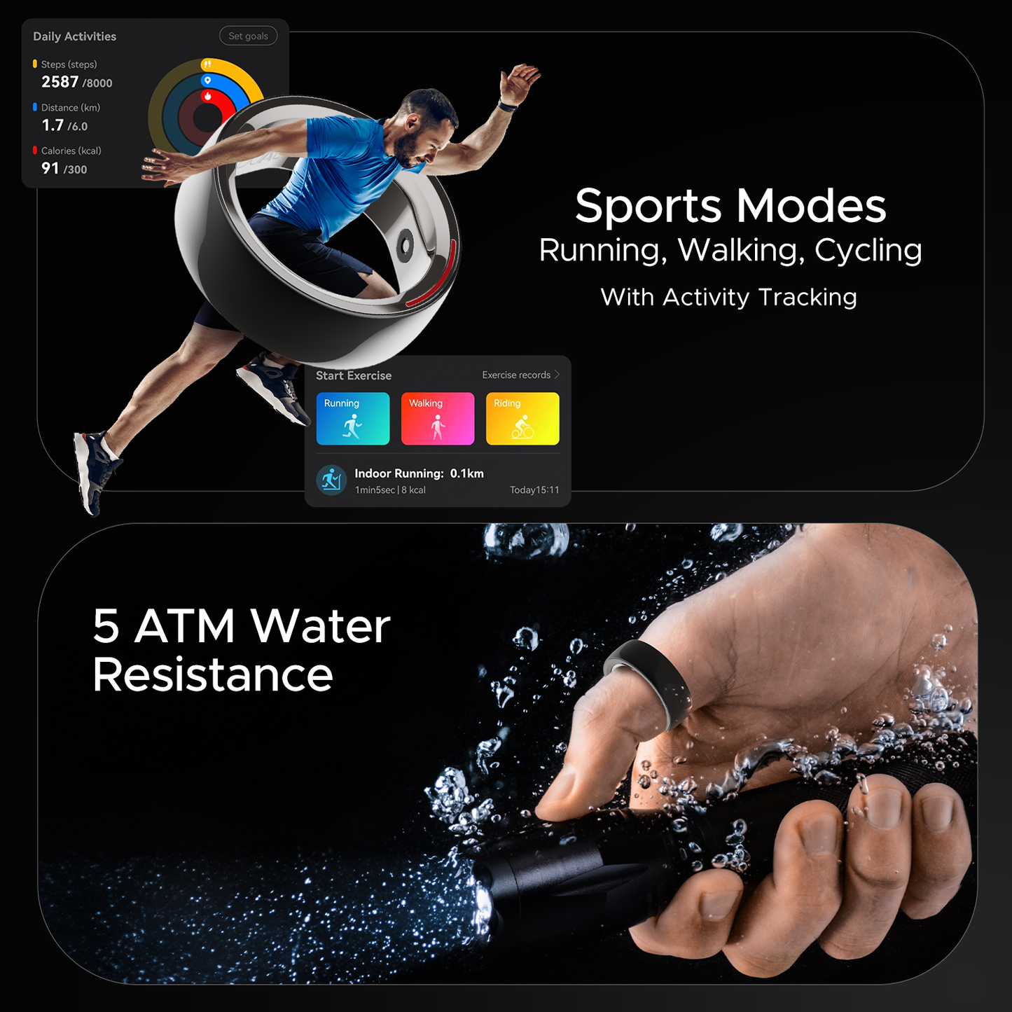 boAt Smart Ring | Smart Ring with Smart Activity Tracking, Heart Rate Monitoring, Smart Touch Control, Smart Charging