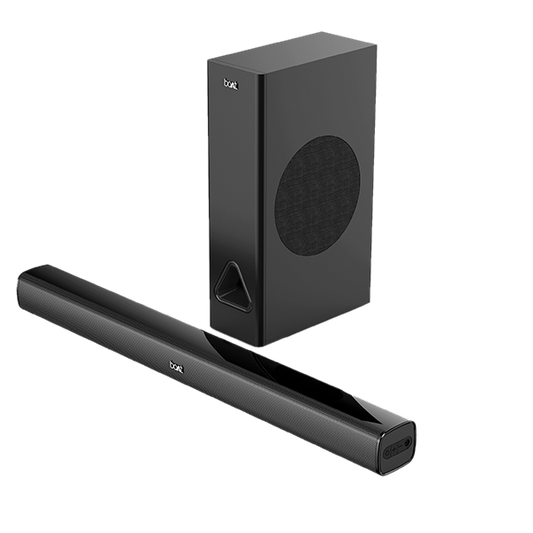 boAt Aavante Bar 1250 | 80W Soundbar with 2.1 Channel Surround Sound, 40W Subwoofer, Master Remote Control, BT, Aux