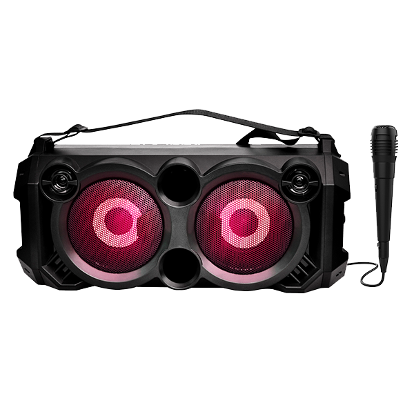 Party Pal 60 | Wireless Bluetooth Speaker with Powerful 20W R.M.S Sound, LED Lit, Microphone Jack for Karaoke